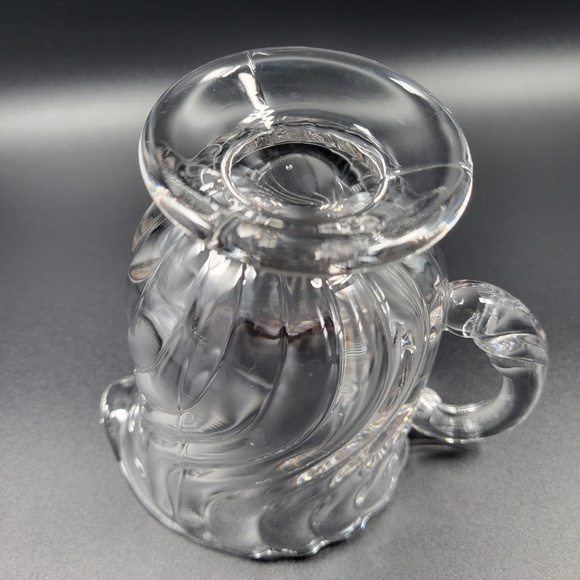 VTG Fostoria Colony 2412 Swirl‎ Footed Cereal Pitcher 5 7/8" Pint 16oz - Picture 5 of 7